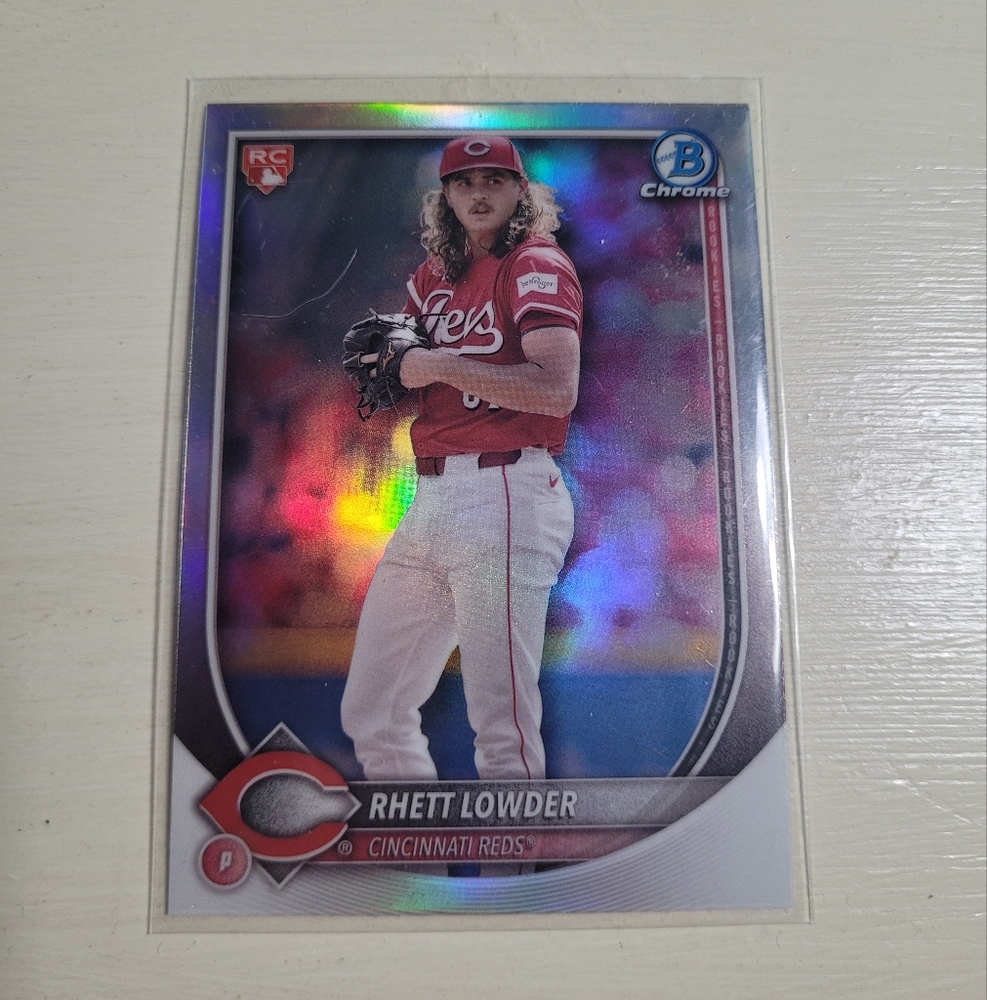 Rhet Lowder Cincinatti Reds Bowman Rookie Card